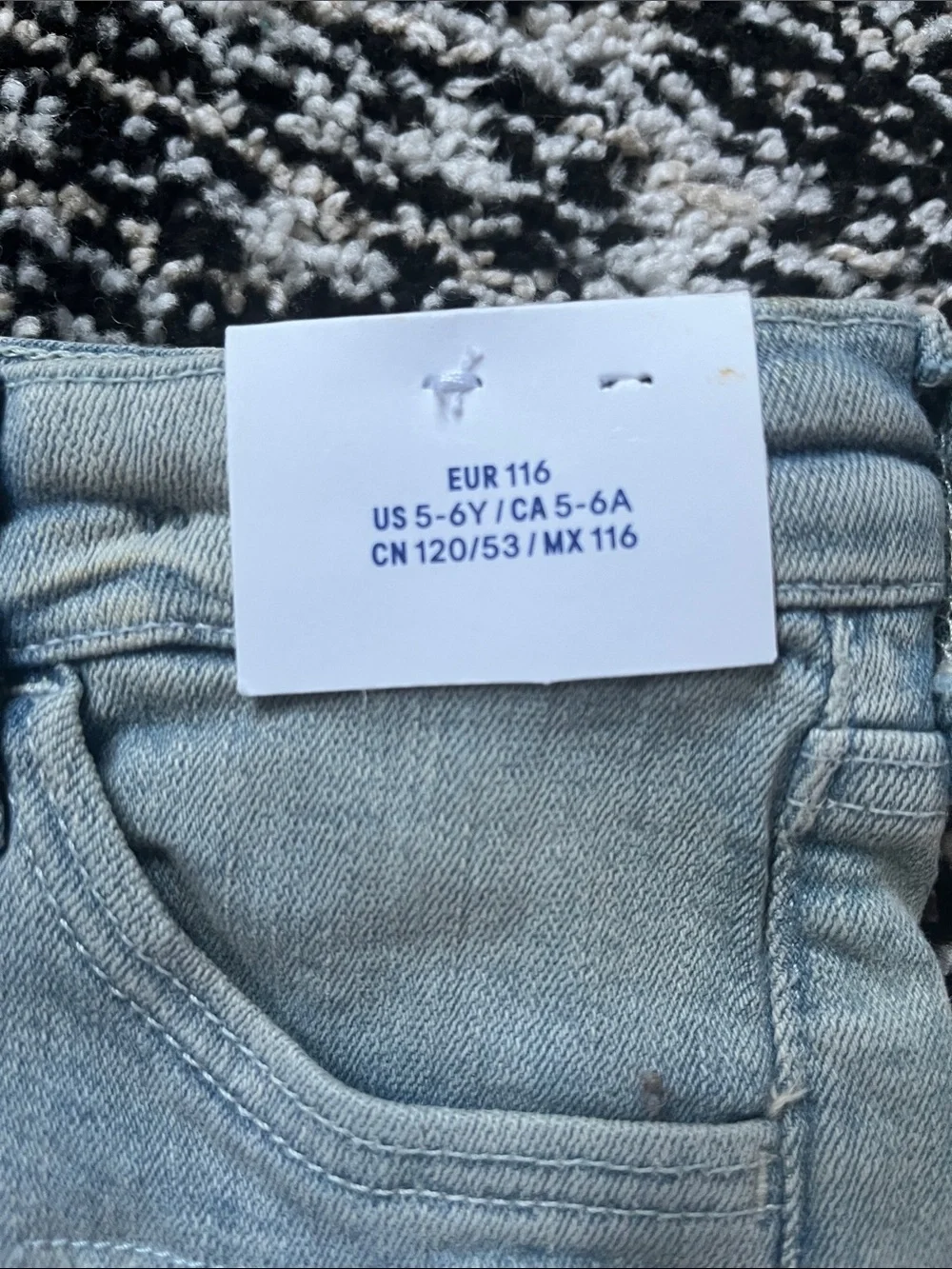 H&M Light Blue Distressed Denim Shorts